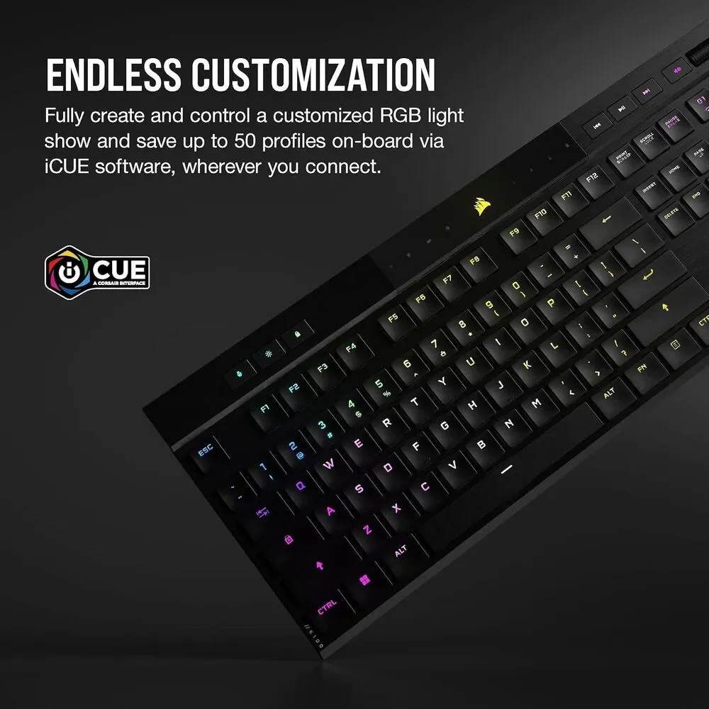 CORSAIR K100 Air Wireless RGB Mechanical Gaming Keyboard - Cherry MX Ultra LP
